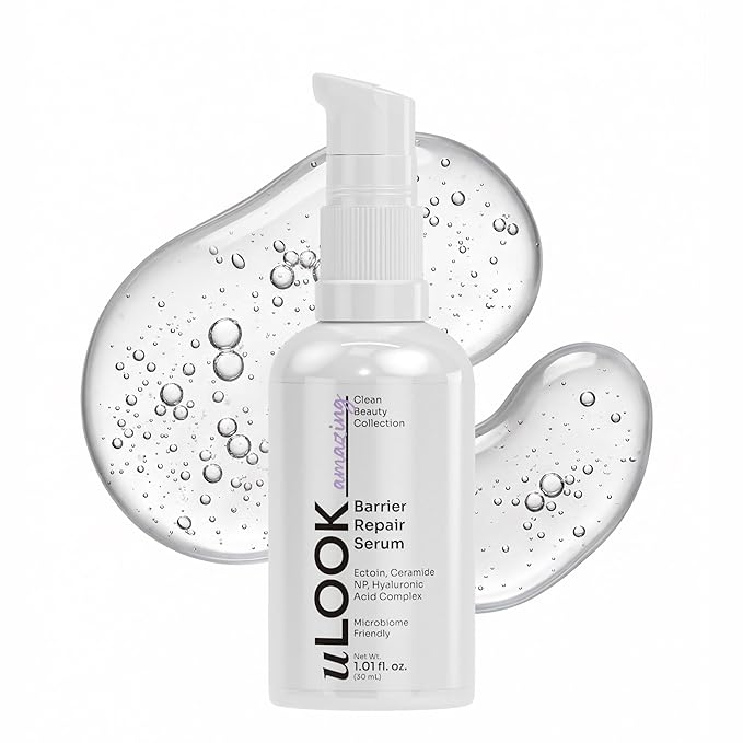 uLOOK Barrier Repair Serum 30 mL / 1.01 fl oz – Ectoin, Ceramide NP & Hyaluronic Acid Complex – Moisture Support & Skin Barrier Care – Flora Friendly