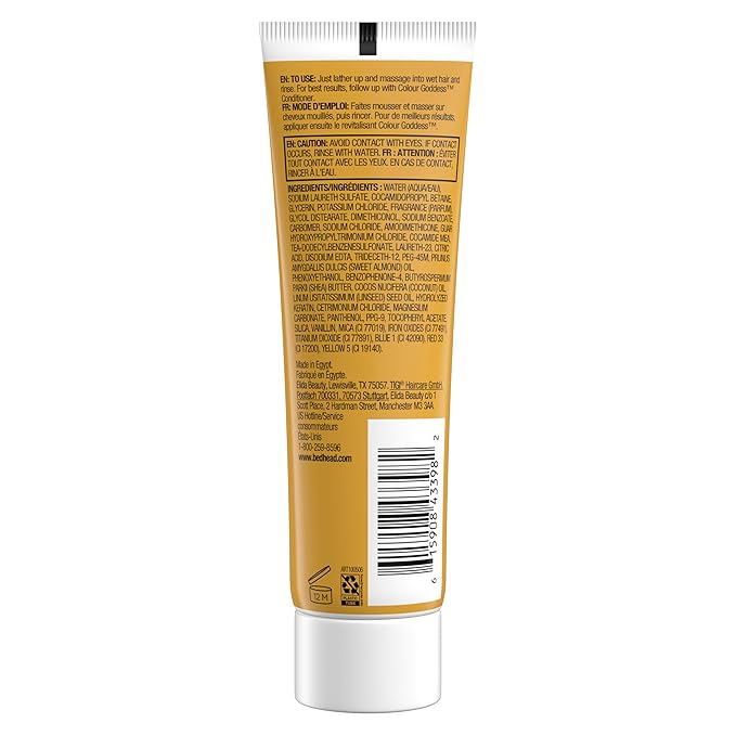 Bed Head by TIGI Colour Godess Shampoo Travel Mini – Oil Infused Shampoo for Color Treated Hair, 2.53 fl oz