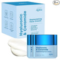 Hyaluronic Acid & Ceramide Face Moisturizer – Dermatologist Tested, Anti Aging, Korean Skin Care – Hydrating Face Cream, Softens Wrinkles, Non Greasy Feel – Vegan, Clean – Pack of 2