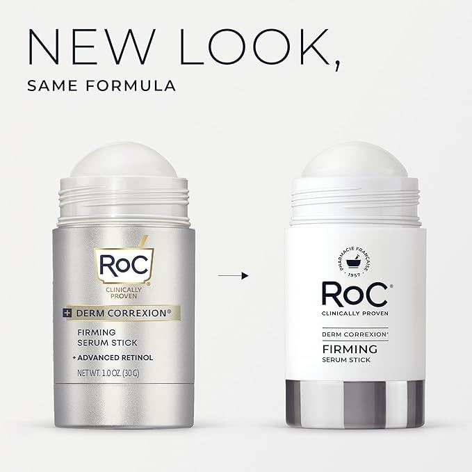 RoC Derm Correxion Retinol Firming Serum Stick with Antioxidants to Visibly Tighten and Firm Wrinkles and Laugh Lines 1.0 oz plus Retinol Eye Cream Packette