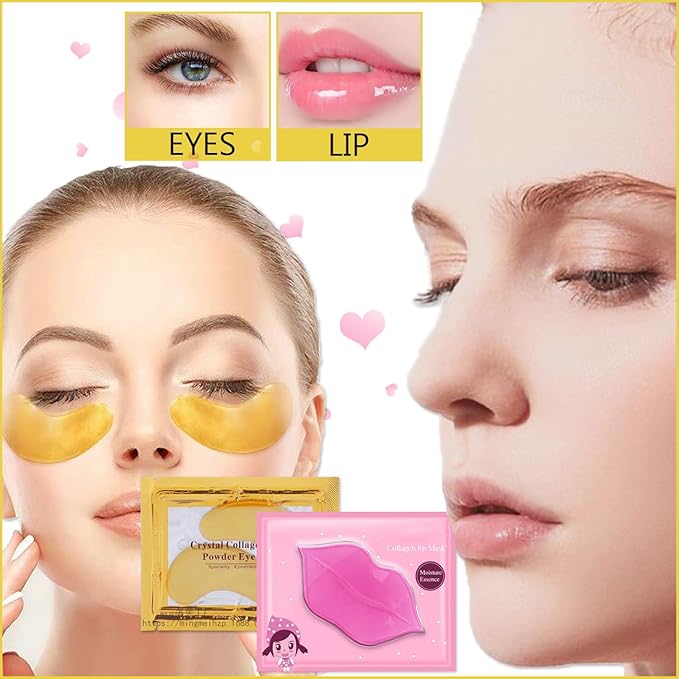 30 Pairs Lip Mask & Eye Mask, Under Eye Patches for Puffy Eyes, Lip Mask Skincare, Gifts for Women, Wedding Gifts, Birthday Gifts for Women, Bridesmaid Gifts, Bulk Gifts, Girl Stuff, Party Favors