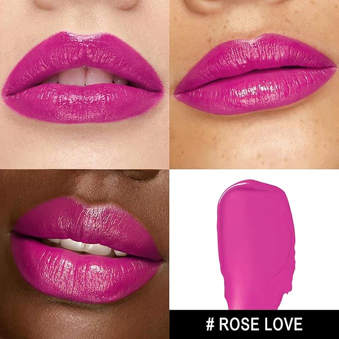 MAKI YIKA Moisture Purple Lipstick for Women Hydrate Tinted Lip Balm for Mother's Day Dry Cracked Lips Sheer Lipstick Lip Tinted Glossy Finish,MA068 Rose Love