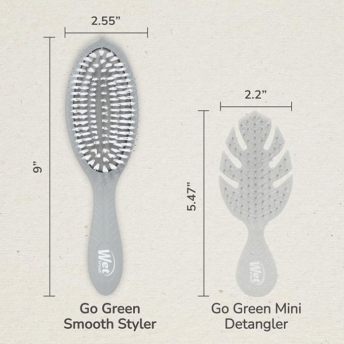 Wet Brush Go Green Charcoal Infused Detangling Hair Brush - Pain-Free Ultra-Soft Detangler Bristles Glide Through Tangles with Ease - Protects Against Split Ends