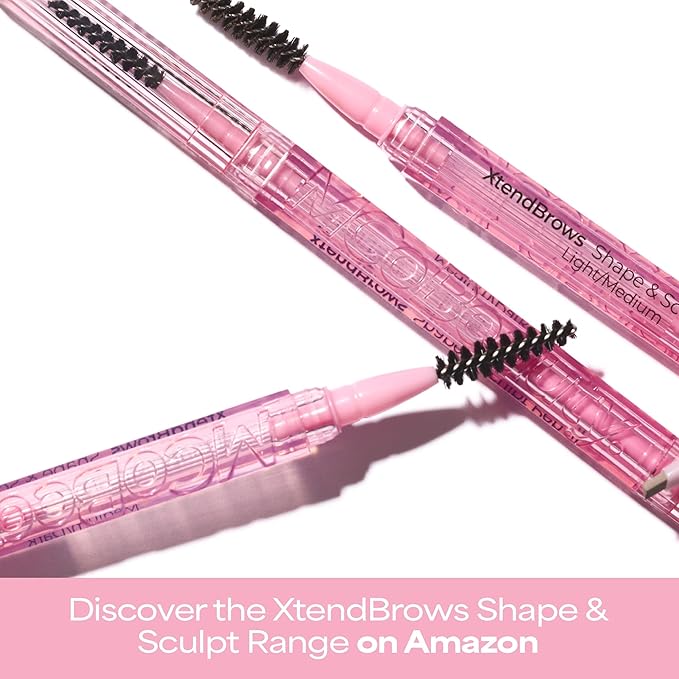 MCoBeauty XtendBrows Shape & Sculpt Brow Pencil - Light To Medium - Natural Look Eyebrow Filler Pen with Triangle Tip & Spoolie - Long-Wearing Definer for Fuller Natural Brows - Vegan & Cruelty Free
