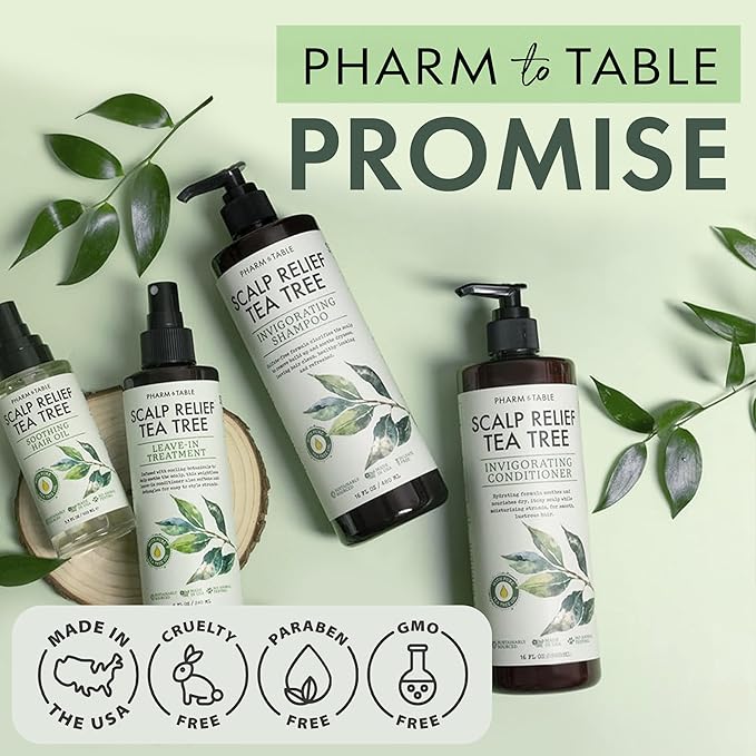 Leave In Conditioner Spray – Tea Tree Scalp Treatment (2 Pack) – Anti-Dandruff, Dry & Itchy Scalp Relief, Hydrating Formula for Psoriasis Care – Detangles & Nourishes Hair