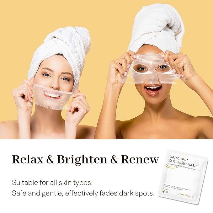 Overnight Collagen Face Mask – 4pk Hydrogel Korean Skincare for Glass Skin – Niacinamide Dark Spot Corrector & Pore Minimizer – Anti-Aging & Deep Hydration (0.88oz ea)