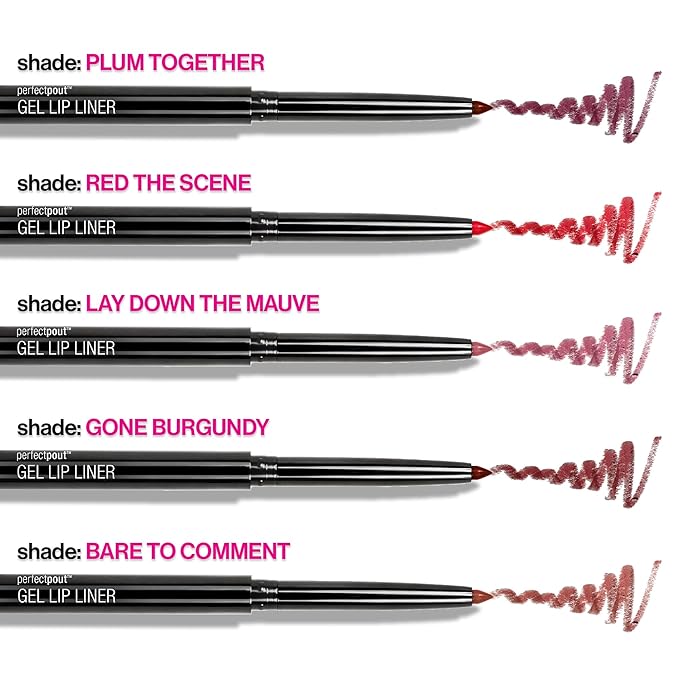 wet n wild Lip Liner, Red The Scene, Matte | Retractable | Gel Formula | Pack of 2 | Perfect Pout