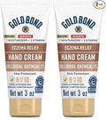 Gold Bond Hand Cream for Eczema Relief, Skin Protectant Cream With 2% Colloidal Oatmeal 3 oz. (Pack of 2)