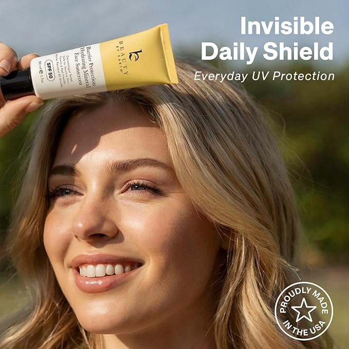 Mineral Sunscreen for Face SPF 50 – Broad Spectrum Zinc Oxide, Made in USA with Natural & Organic Ingredients, Non-Greasy Daily Moisturizer for Sensitive Skin, No White Cast & No Chemicals