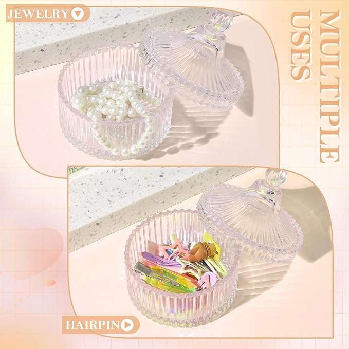 Large Body Powder Puff and Container, 3.54 Inch Women Powder Puff with Crystal Case for Dusting Powder, Beige