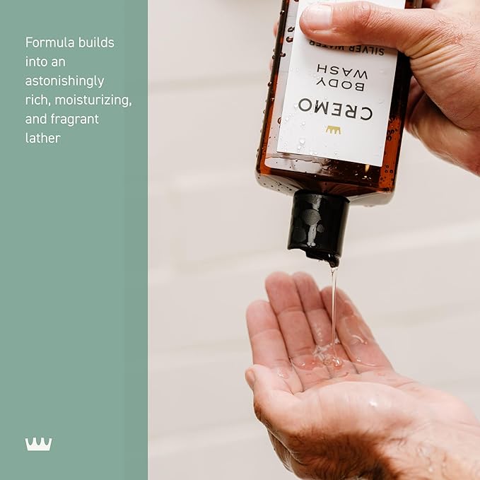 Cremo Body Wash for Men, Rich-Lathering Silver Water & Birch, 16 Fl Oz (Pack of 12)