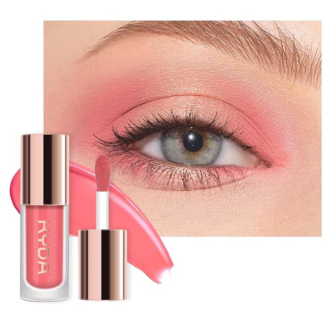KYDA Liquid Matte Eyeshadow, Soft Matte Pink Eyeshadow, Long-wearing Crease-Resistant Velvet Eyes Tint, Smooth Cream-to-Powder Texture, Multiuse Makeup for Eyes, Cheeks and Lips