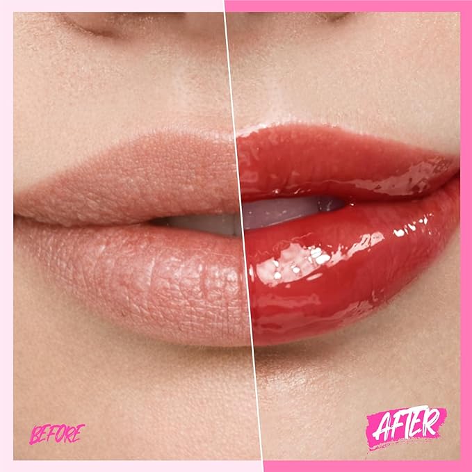 SKINTIFIC Peptide Brightening Lip Serum, Hydrating & Plumping Tinted Lip Gloss, Moisturizing Lip Balm with Polypeptides & Squalane for Glossy Sheer, Smooth Lips(08U Cinnamon Rose)