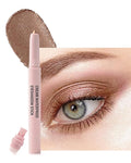 Brown Cream Eyeshadow Stick,Bronze Eyeshadow Brightener with Sharpener & Blending Blush,High Pigment Neutral Eye Shadow Stick,Waterproof Smooth Glitter Eyeliner Buildable Eye Makeup for Women-08