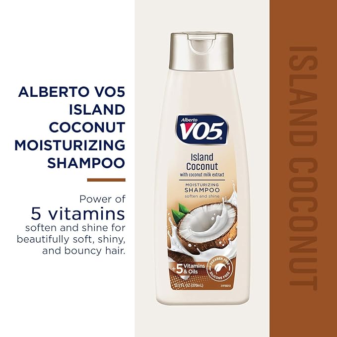 VO5 Moisturizing Shampoo - 12.5 Fl Oz - Island Coconut Leaves Hair Looking Vibrant and Beautiful