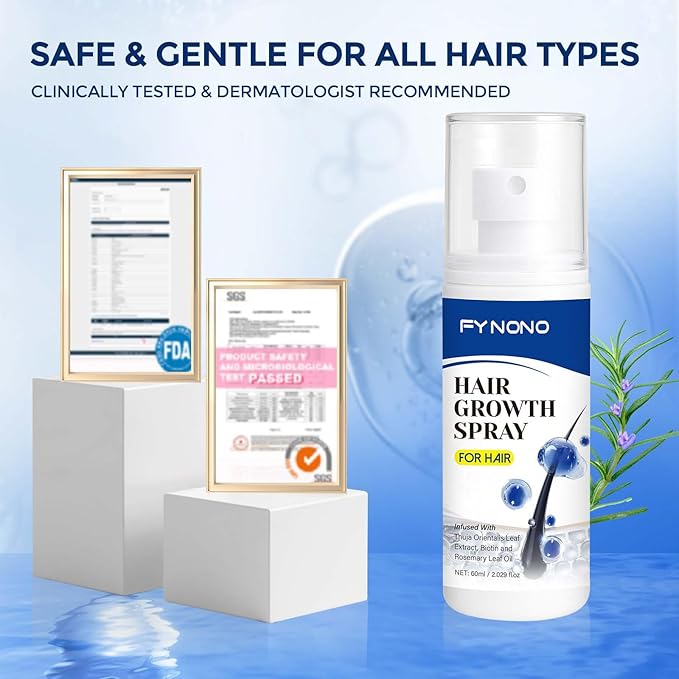 Hair Growth Spray,Hair Growth Serum for Women & Men,Hair Regrowth Treatment with Biotin & Rosemary Oil,Hair Loss Treatment Spray for Thinning Hair,Non-Greasy Scalp Care,2.029 Fl Oz