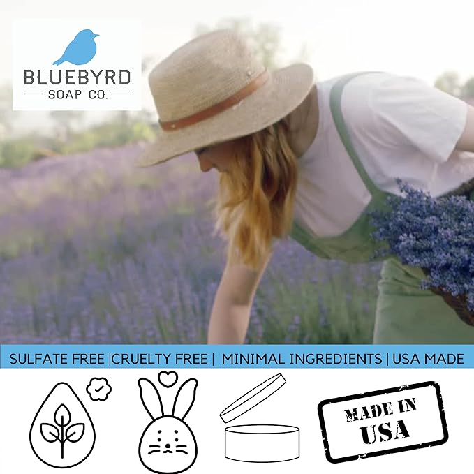 BLUEBYRD Soap Co. Lavender Vanilla Fragrance for Hair and Body | Alcohol Free Hair Perfume | Perfumed Hair and Body Mist -Sweet Vanilla & Relaxing Lavender Scent | Clean Beauty, Vegan, Free of Parabens Sulfates and Silicones | Weightless Perfume for Yo...