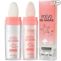 2PCS Polvo De Hadas Fairy Dust Highlight Patting Powder - Full Body Contouring and Clavicle Pearlescent Patting Powder for Face and Eye, Christmas Sparkling Body Glitter (#01 White & #02 Pink)