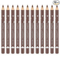 Go Ho 12 PCS Brown Eyebrow Eyeliner Pencils,Sweatproof Eyebrow Pencil,Long-lasting Nice Color Eye Brow Gel Pen Makeup Brow Tint Sticks（Medium Brown）
