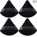 ZHIYE 4pcs Triangle Powder Puffs, Reusable Face Makeup Puff, Multifunctional Facial Makeup Tool Wet, Dry Dual-Use Makeup Sponge for BB CC Cream Liquid Foundation(BLack)