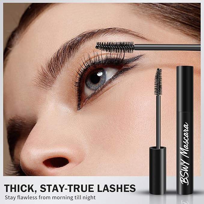 Telescopic Tubing Mascara, Sky High Waterproof Formula with Essence - Lengthening & Volumizing for Women 60 Plus, Smudge-Proof & Long-Lasting