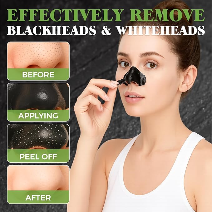 Blackhead Remover Mask, Charcoal Peel Off Face Mask for Men & Women, Deep Pore Cleansing Bamboo Charcoal Mask for Face & Nose, Removes Acne & Blackheads, 4.23 Oz