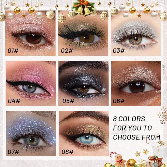 Gray Single Shimmer Cream Eyeshadow, Smoky Gray Glitter Glow Eye Shadow for Mature Skin, Lightweight Blendable, Subtle Shimmer, Crease-Proof, Vegan & Cruelty-Free, Sombras para Ojos