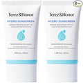 Terez & Honor Hydro Sunscreen for Face: Hydrating Broad Spectrum SPF 50 Sunscreen with UVA/UVB Protection - Moisturizing, Soothing, Water-Resistant, No-White Cast & Non-Greasy - Korean Sun Care 2-Pack