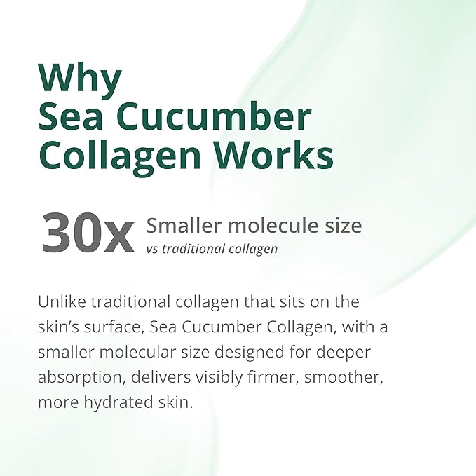Shoal Sea Cucumber Collagen Serum for Face, Firming & Hydrating Anti Aging Serum with Peptides & Hyaluronic Acid for Fine Lines, Wrinkles & Radiant Skin (30ml / 1 fl. oz)