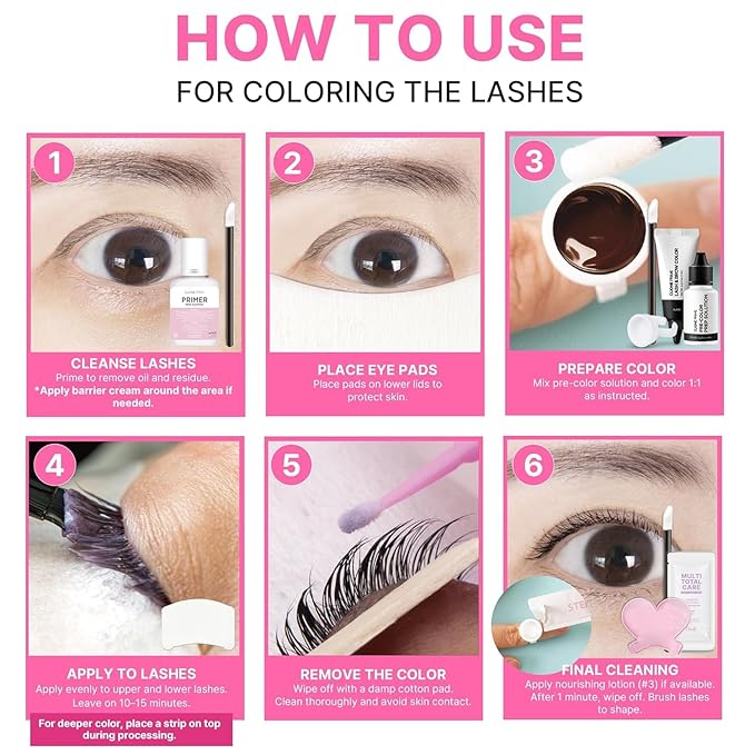 Korean Eye Brow Color Kit - Eye Lash Color Kit Brow Color for Eyebrows Lash Color Brown