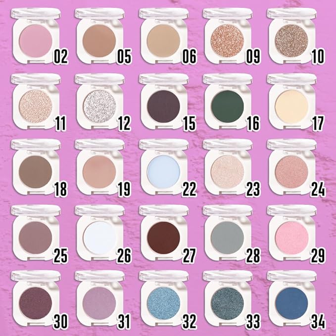 WanTuoluo Violet Purple Matte Eyeshadow Palette for Women, Single Monochrome Eye Shadow Makeup, Shiny Pressed Powder, Blendable Natural sombras para ojos, Holographic,Vegan,Travel -31