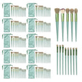 10 Sets Makeup Brushes with 13 Travel-Size Brushes & Pouch, Professional Mini Face Brush Set for Daily Makeup, Parties, Travel(10pc,green)