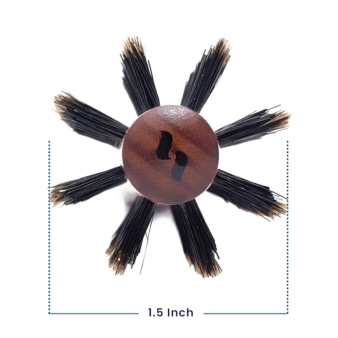 Spornette DeVille Boar Bristle Round Brush Set - Professional Hair Brushes Including 1.5, 2, and 2.5 inch Sizes - For Women, Men, & Kids