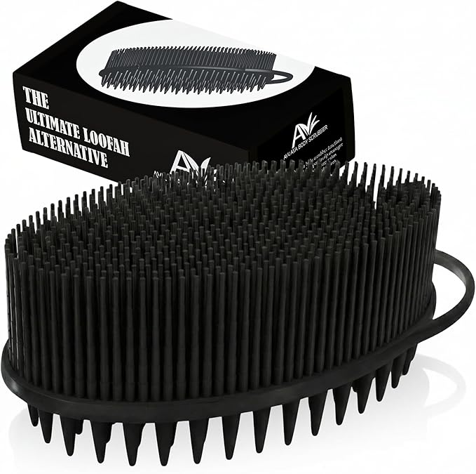 Avilana Premium Scalp Massager Shampoo Brush - 8 Years Trusted Since 2017 - SGS Certified Silicone Scrubber, Soft Bristles All Hair Types, Gentle Scalp Exfoliation Hair Care Women Men Color Treated
