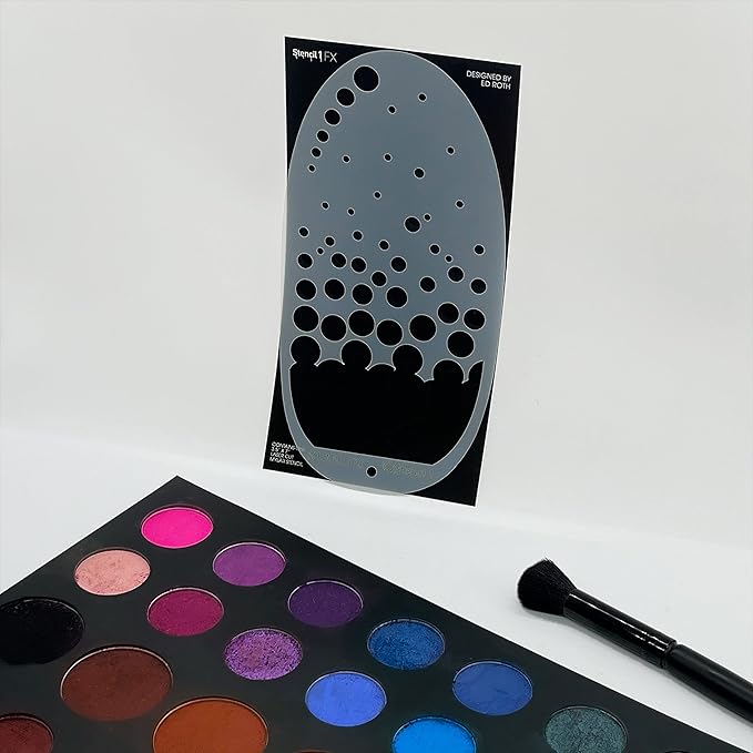 Stencil1FX - Bubble Up Water Droplets Eye Makeup Stencil for Costumes, Dress Up, Halloween, Cosplay, Face Painting, Raves, Festivals, Parades, Parties
