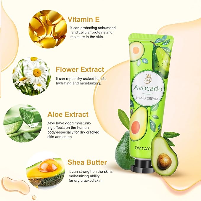 OFUN 20 Pack Hand Cream Gift Set for Women Mini Hand Care Lotion Travel Size for Dry Cracked Hand Plant Fragrance Hands Care Moisturizing Cream for Christmas Mother's Day Valentine's Day