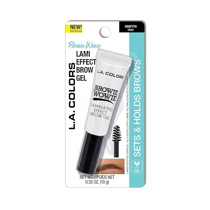 L.A. COLORS Browie Wowie Laminating Effect Brow Gel, Clear (Carded) CBBP774