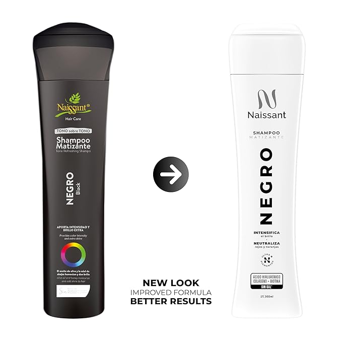 naissant Cool Black Hair Toning Shampoo | Ultra High-Purity Pigments | Neutralizes Red & Orange Undertones | Hyaluronic Acid, Collagen & Biotin | Paraben, Ammonia & Sulfate Free | 10.1 Fl. Oz