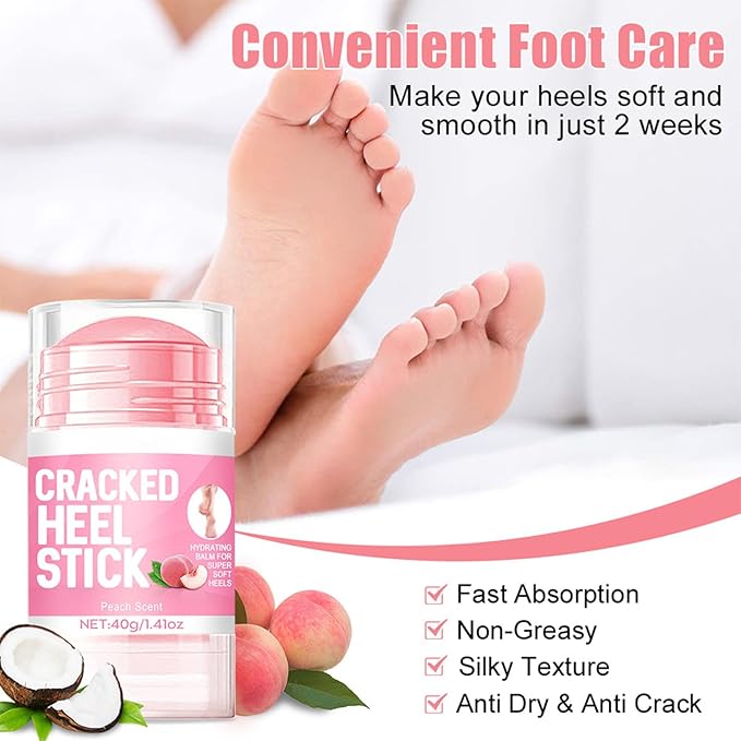 2pcs 60% Urea Hydrating and Anti-Cracking Foot Cream, Moisturising and Relieves Cracking and Dryness Foot Cream for Dry Cracked Feet And Hands（aloe + peach）