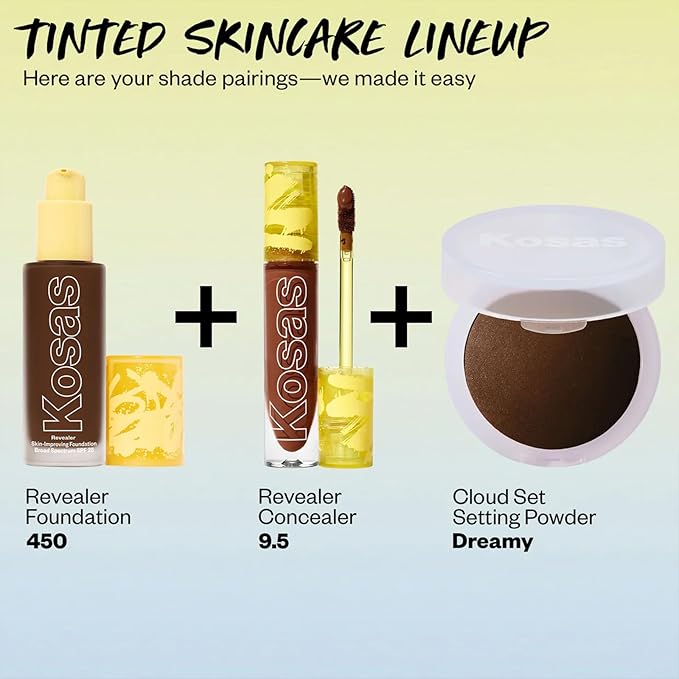 Kosas Revealer Liquid Foundation SPF 25 – Medium Buildable Coverage, Hydrating Natural Glow Finish, Rich Deep Neutral 450