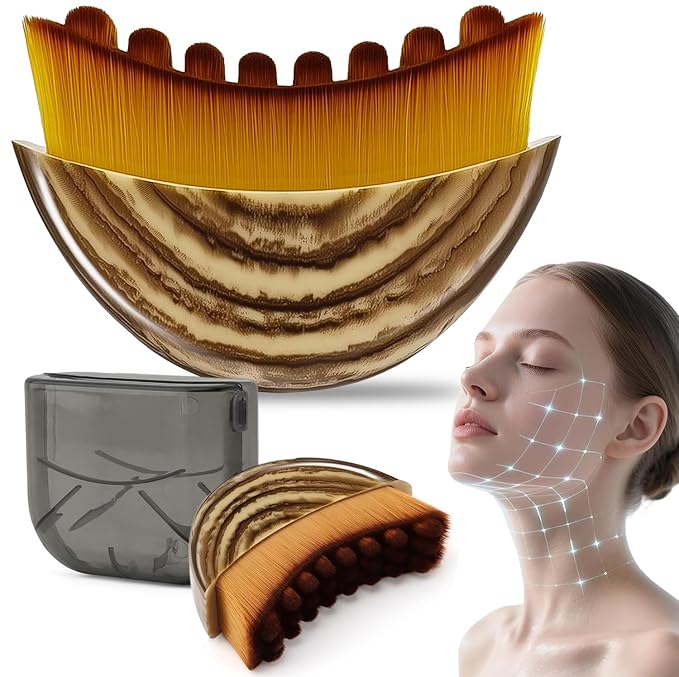 Lymphatic Contour Face Brush,Contour Face Brush for Lymphatic Drainage,Lymphatic Brush Chin & Jawline Sculpting,Fits to The Skin to Relieve Fatigue (1 Pcs)
