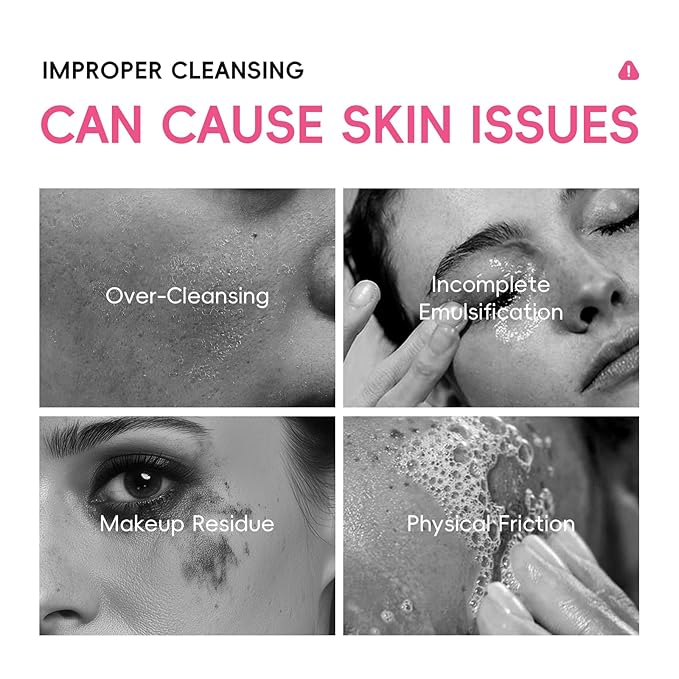 Cleansing Balm Makeup Remover with Japan Sakura Extracts, Hyaluronic Acid, Nourishing Melting Cleanser, Non-Greasy, Cleanses, Removes Makeup & Moisturizes Skin, All-in-One Facial Cleanser