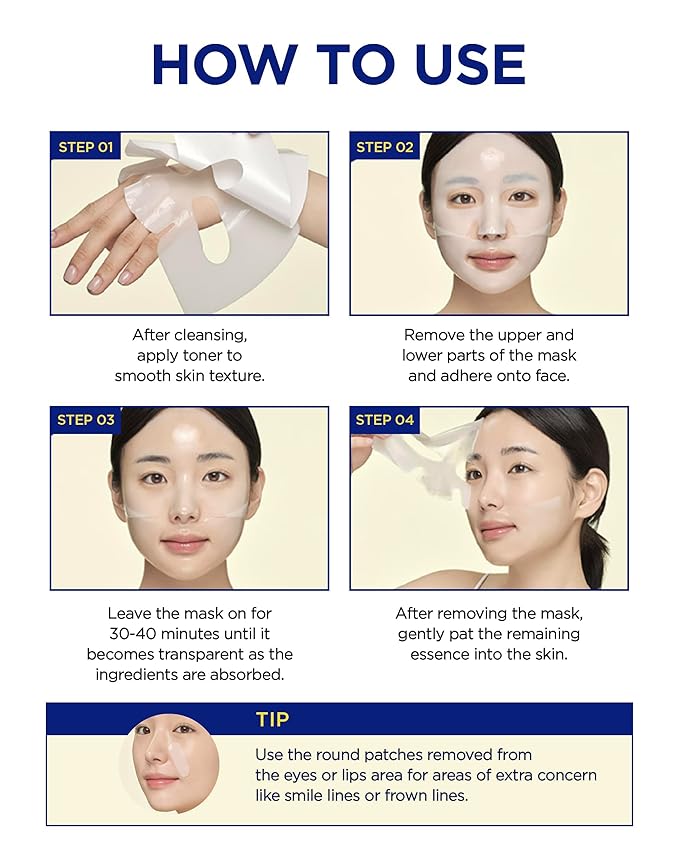 CKD Vita C Teca Hydrogel Face Mask (5 Pack) – Korean Jelly Mask with Vitamin C & Centella Asiatica for Glass Glow Skin and Hydration.