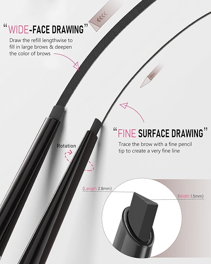 Yfulfill Black Eyebrow Pencil - Women's Waterproof Brow Pencils