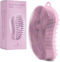 MainBasics Silicone Body Scrubber Dual-Sided Shower Loofah and Scalp Scrubber (Pink, Scalp)