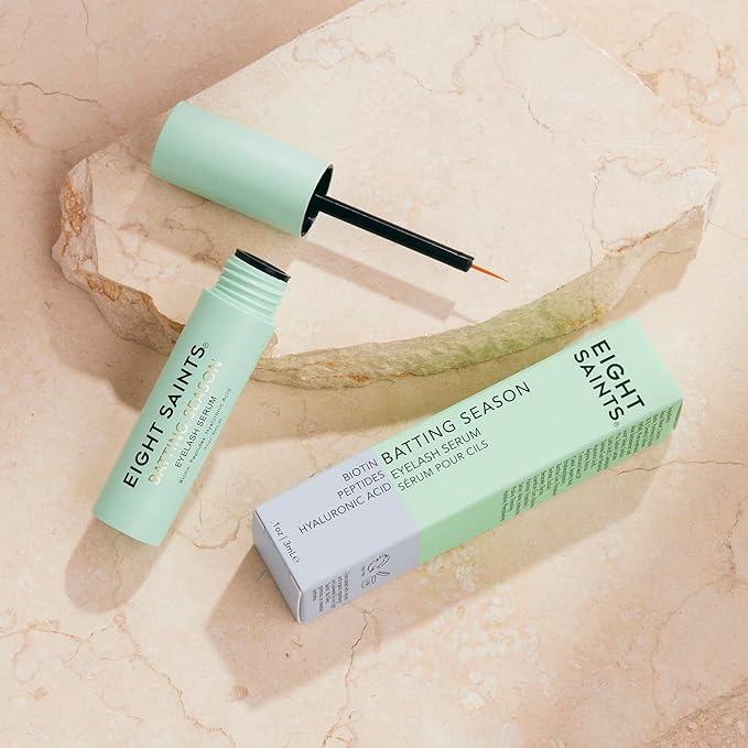 Eight Saints Batting Season Eyelash Growth Serum for Longer, Thicker Lashes, with Biotin, Peptides, and Hyaluronic Acid, Lash Treatment for Thin & Sparse Lashes, Nourishing Eyelash Serum, 0.1 fl oz