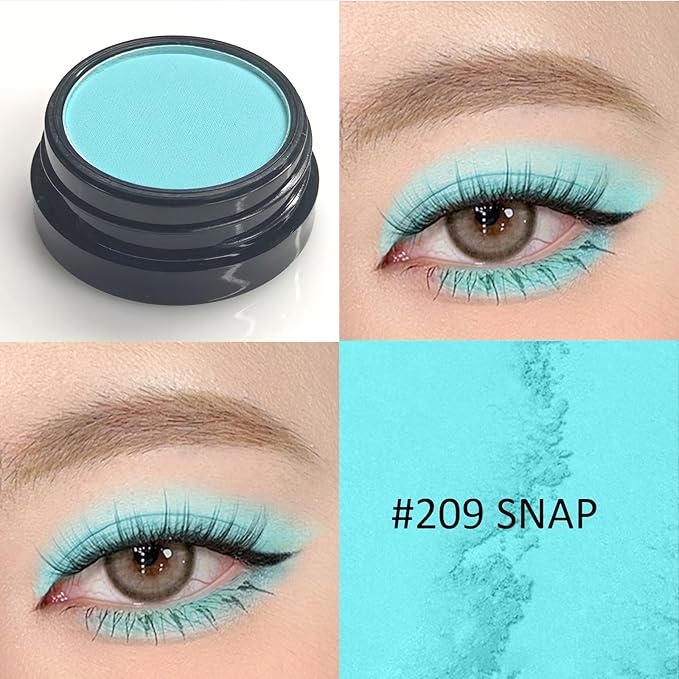 Erinde Single Sky Blue Matte Eyeshadow Palette, High Pigmented Eye Shadow Powder, Long Lasting, Ultra-Blendable, Intense Color