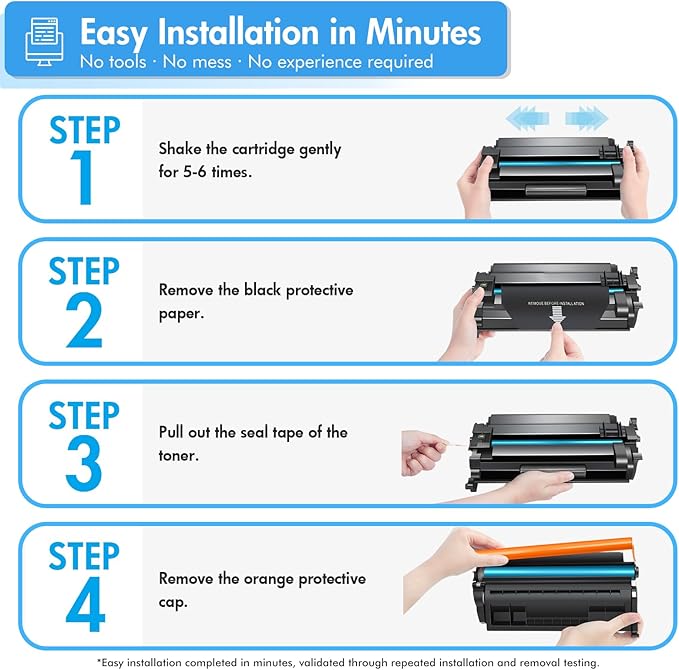 26A Toner Cartridge for HP Printer CF226A M426fdw Compatible for HP 26A Black Laserjet Toner Cartridge 26X CF226X M402n MFP M426fdw M402dn M402 M402dw M402dne M426fdn M426 M426dw Printer Ink 2 Pack