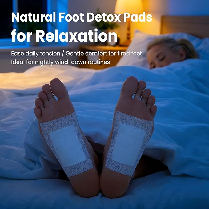 30 PCS Foot Care Pads, Natural Deep Cleansing Foot Patches for Fatigue Relief & Relaxation with Bamboo Vinegar | Ginger | Aloe | Lavender, Natural Sleep Aid & Circulation Support for Daily Basic Care