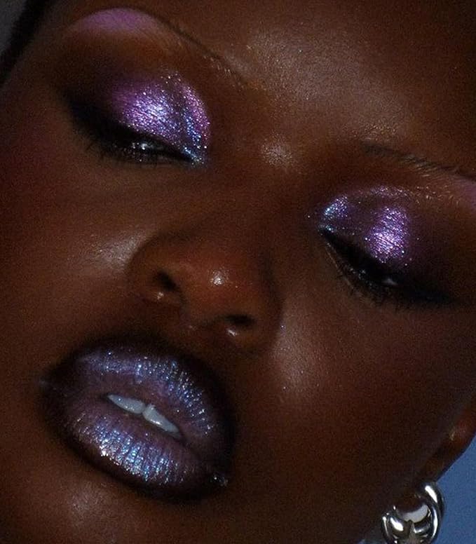 LAVONE Multichrome Eyeshadow, Iridescent Blue-Purple-Gold Eyeshadow Powder, Multidimensional Sparkle with One-Swipe Color, Highly Pigmented, Smooth Non-Falling